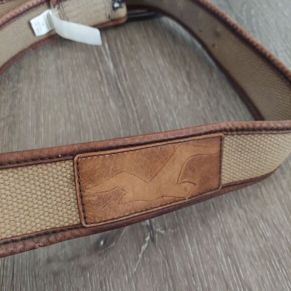 American Eagle Tan Canvas Belt Size 32 - Picture 3 of 7
